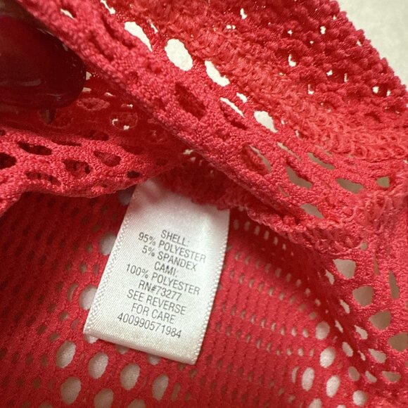 Dana Buchman Top Red Mesh Layered Top Women's Large NWT - Picture 6 of 8